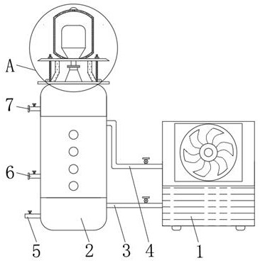 Energy-saving air energy refrigeration heat exchanger