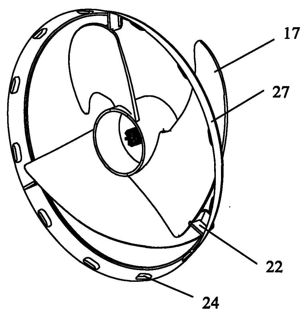 Window type air conditioner with novel water beating rings