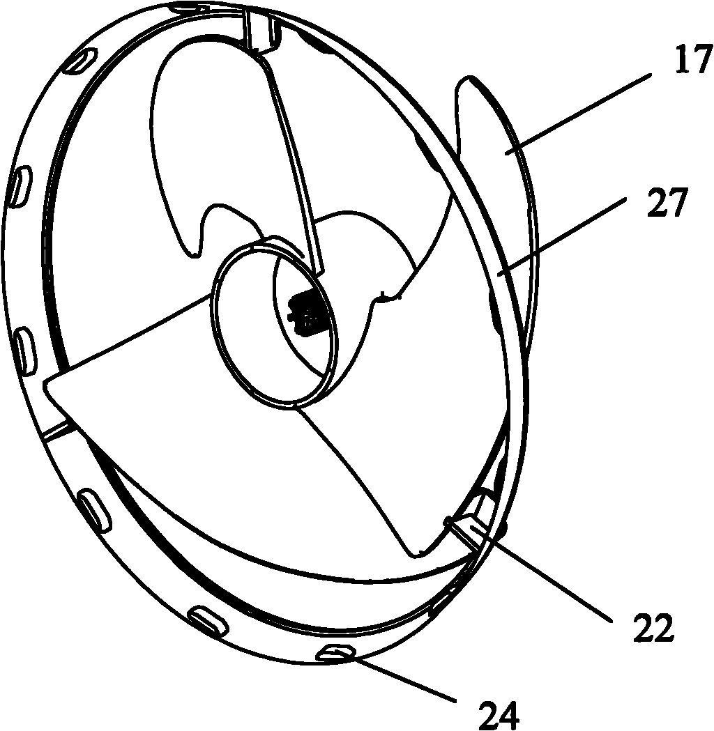 Window type air conditioner with novel water beating rings