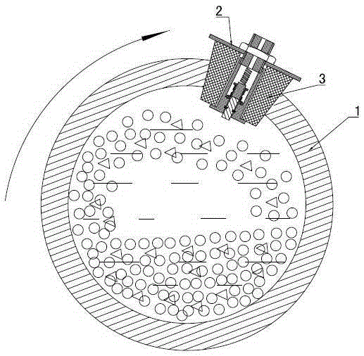 Ball mill impact force detection device and impact force detection and ball mill speed regulation method