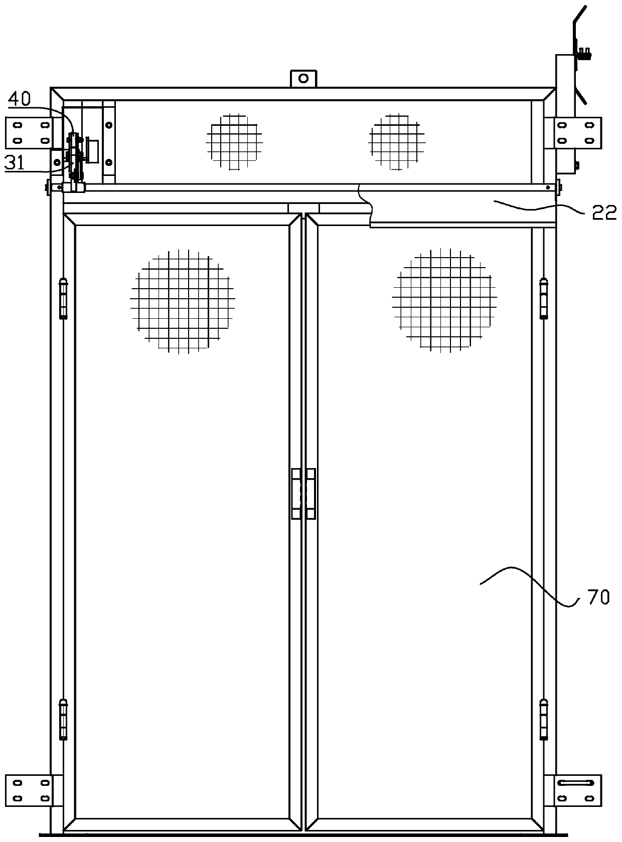 Mechanical locking mechanism and electromechanical interlocking suspending cage