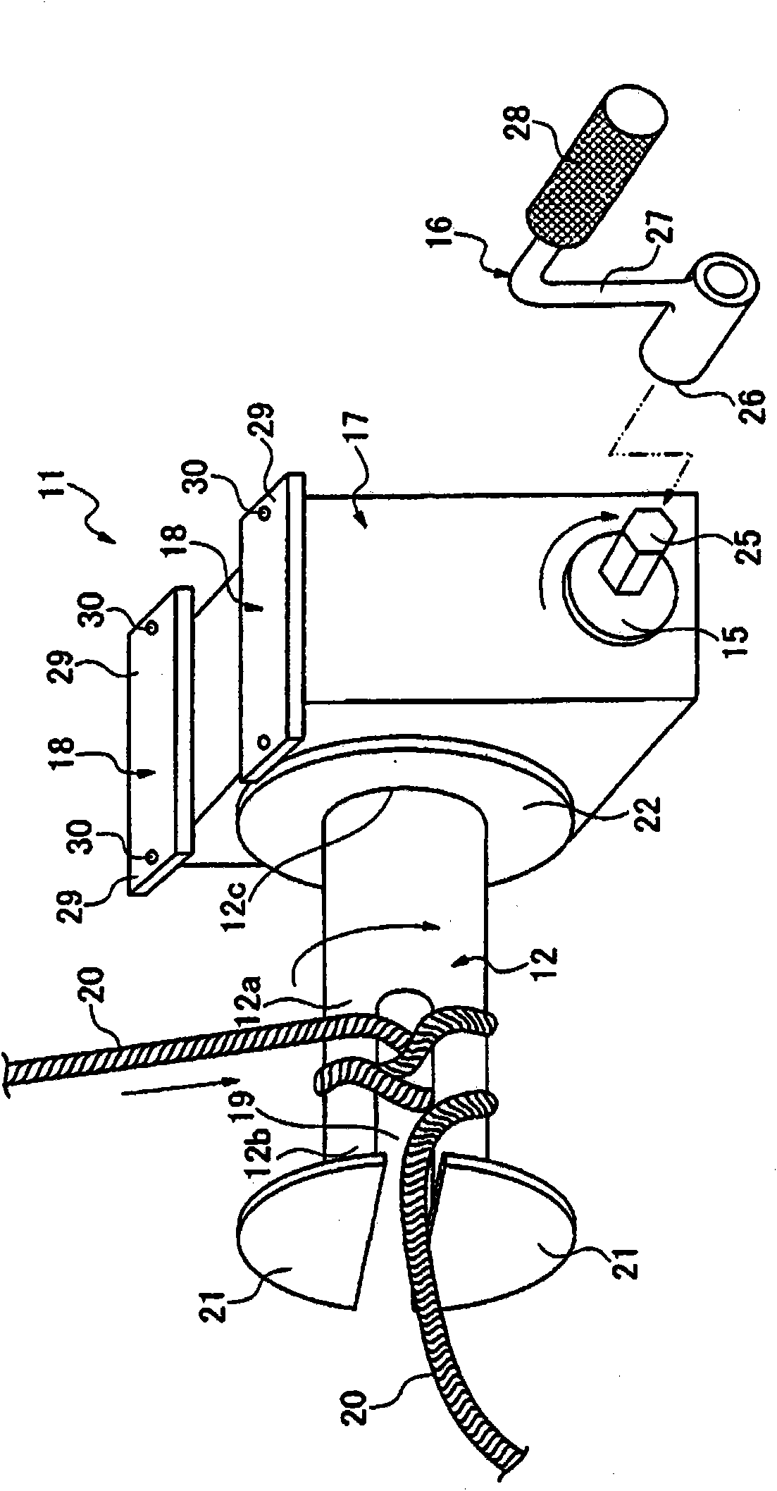 Rope fastening device