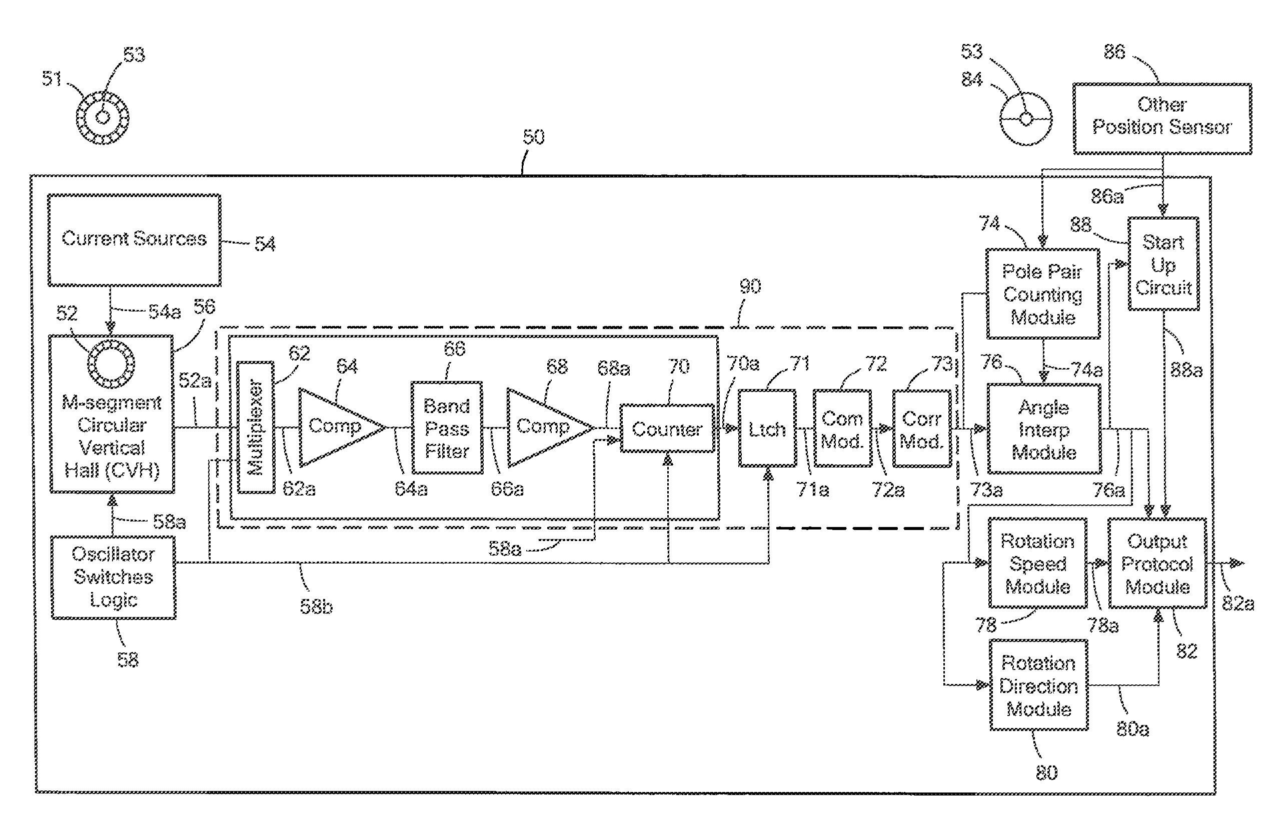 Circuits and methods for processing signals generated by a circular vertical hall (CVH) sensing element in the presence of a multi-pole magnet