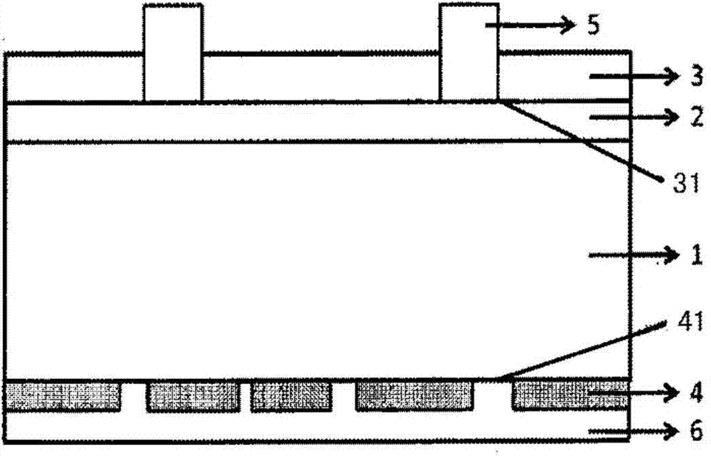 Local random point contact solar cell with back electrode and preparing method thereof