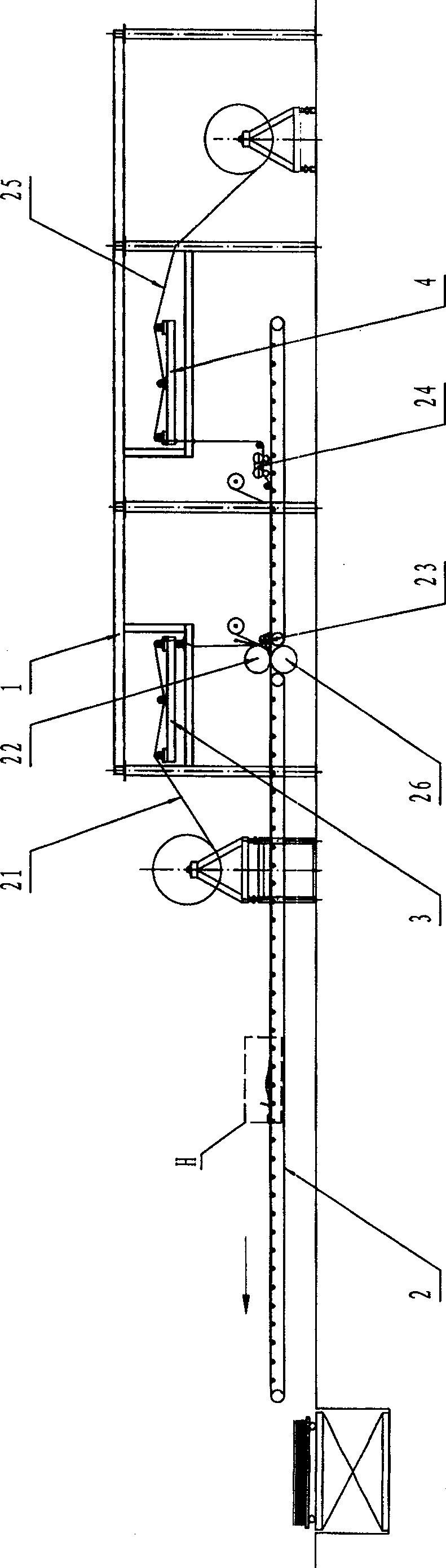 Forming wrapping apparatus of decorative board production equipment