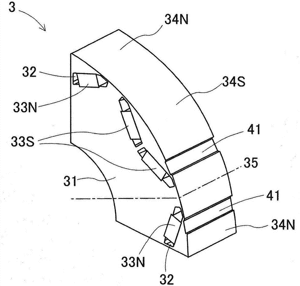 Three-phase rotating electrical machine