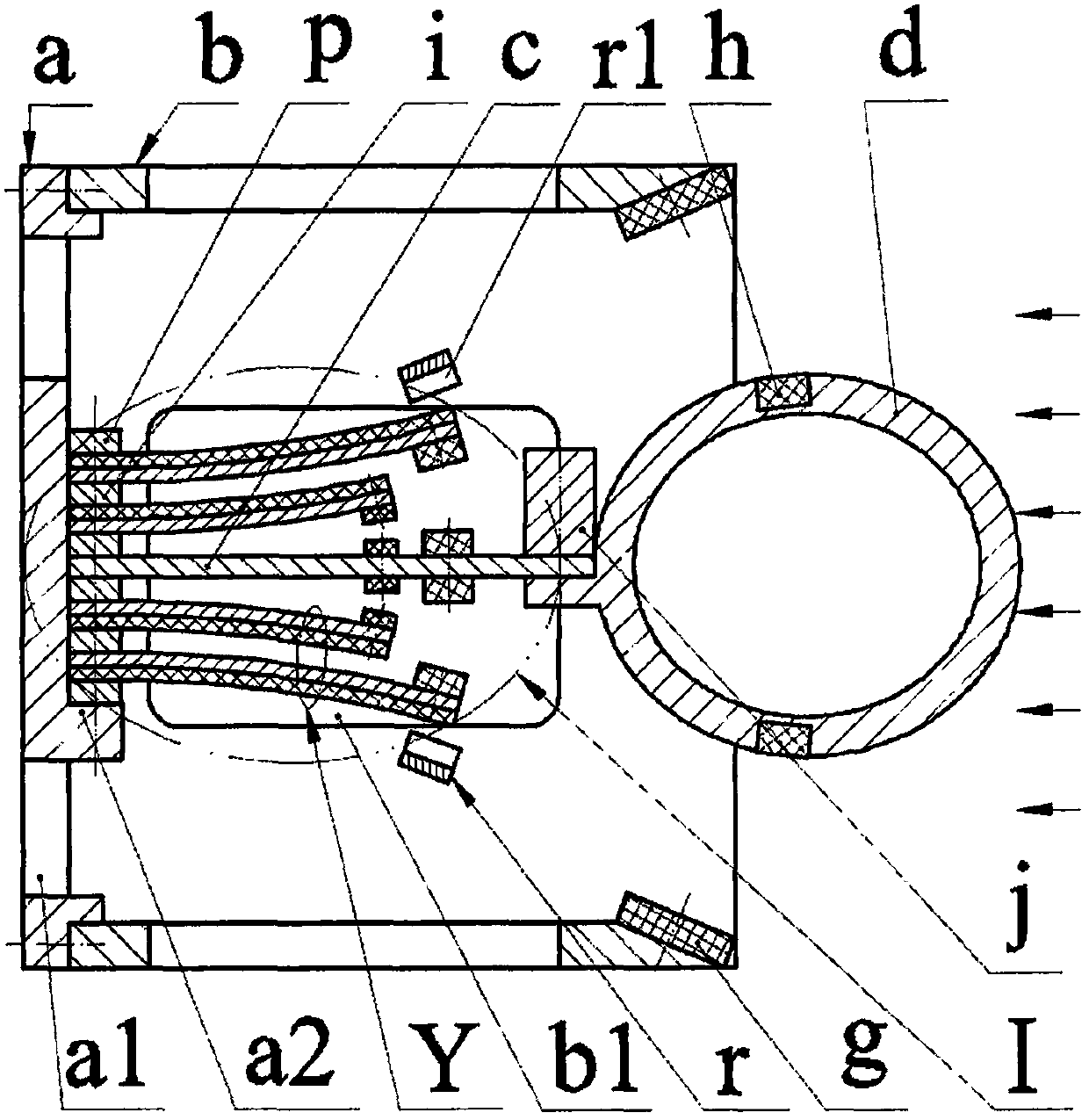 Indirect excitation multi-oscillator piezoelectric aerogenerator