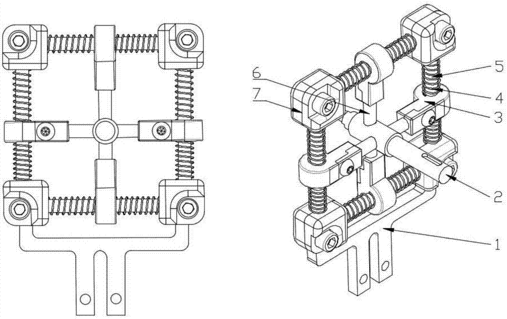 Knee-joint exoskeleton device capable of elastically compensating axial displacement