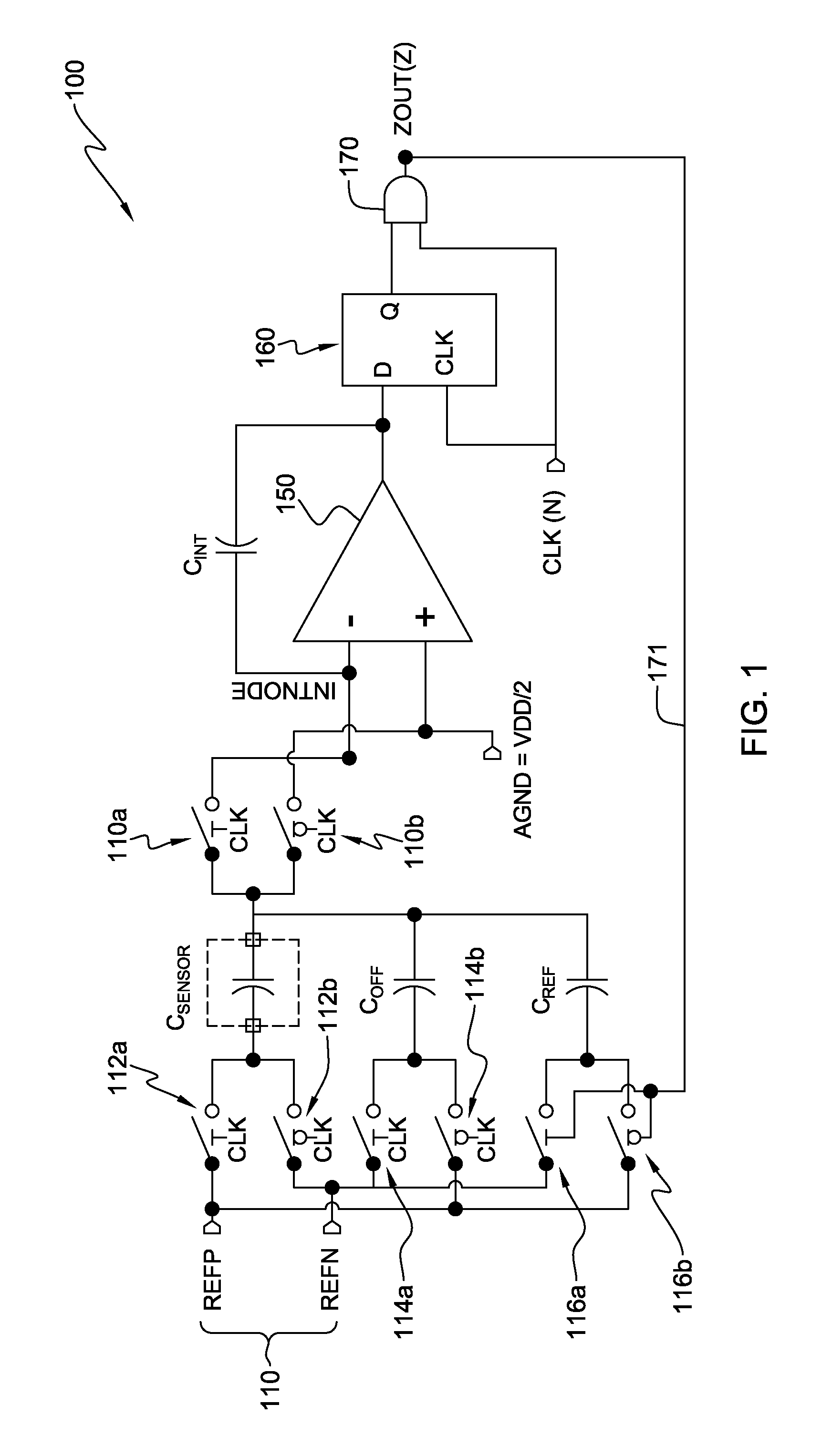 Wide range charge balancing capacitive-to-digital converter