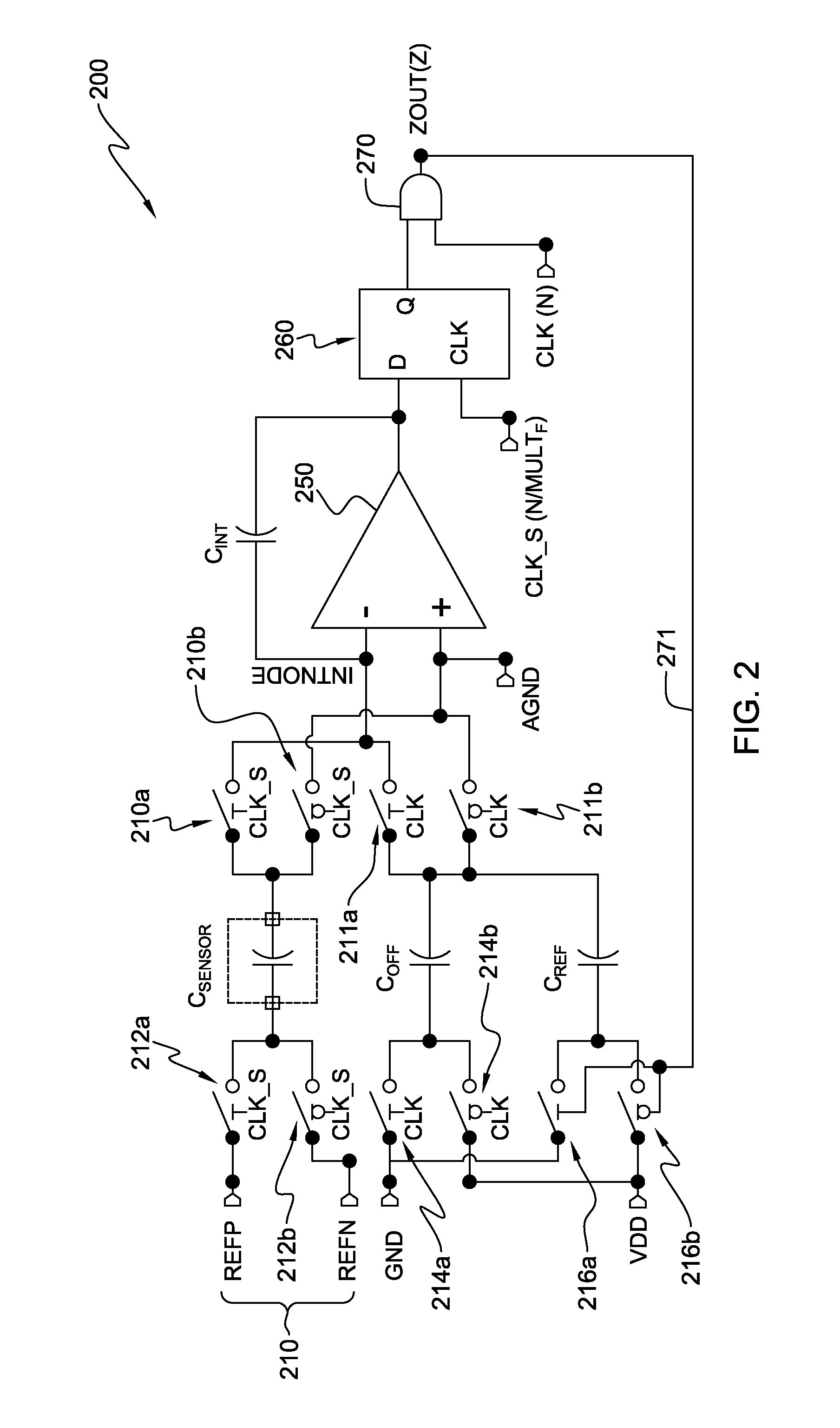 Wide range charge balancing capacitive-to-digital converter