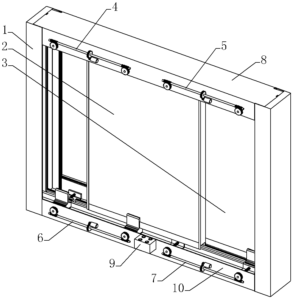 Sliding window capable of enabling sashes to be on same plane after being closed