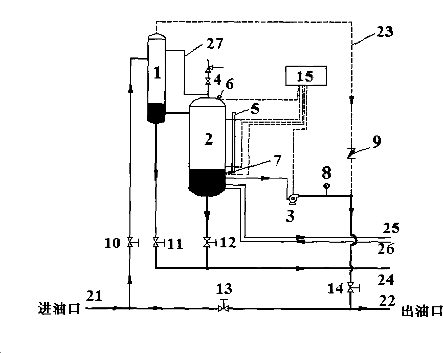 Gas and liquid multiphase quantitative measuring device and method thereof