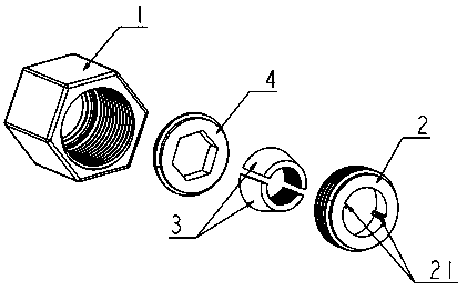 Self-tightening screw-free nut and automatic tightening and loosening method