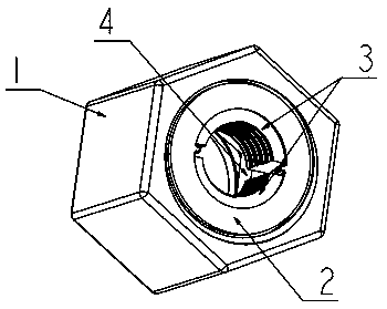 Self-tightening screw-free nut and automatic tightening and loosening method