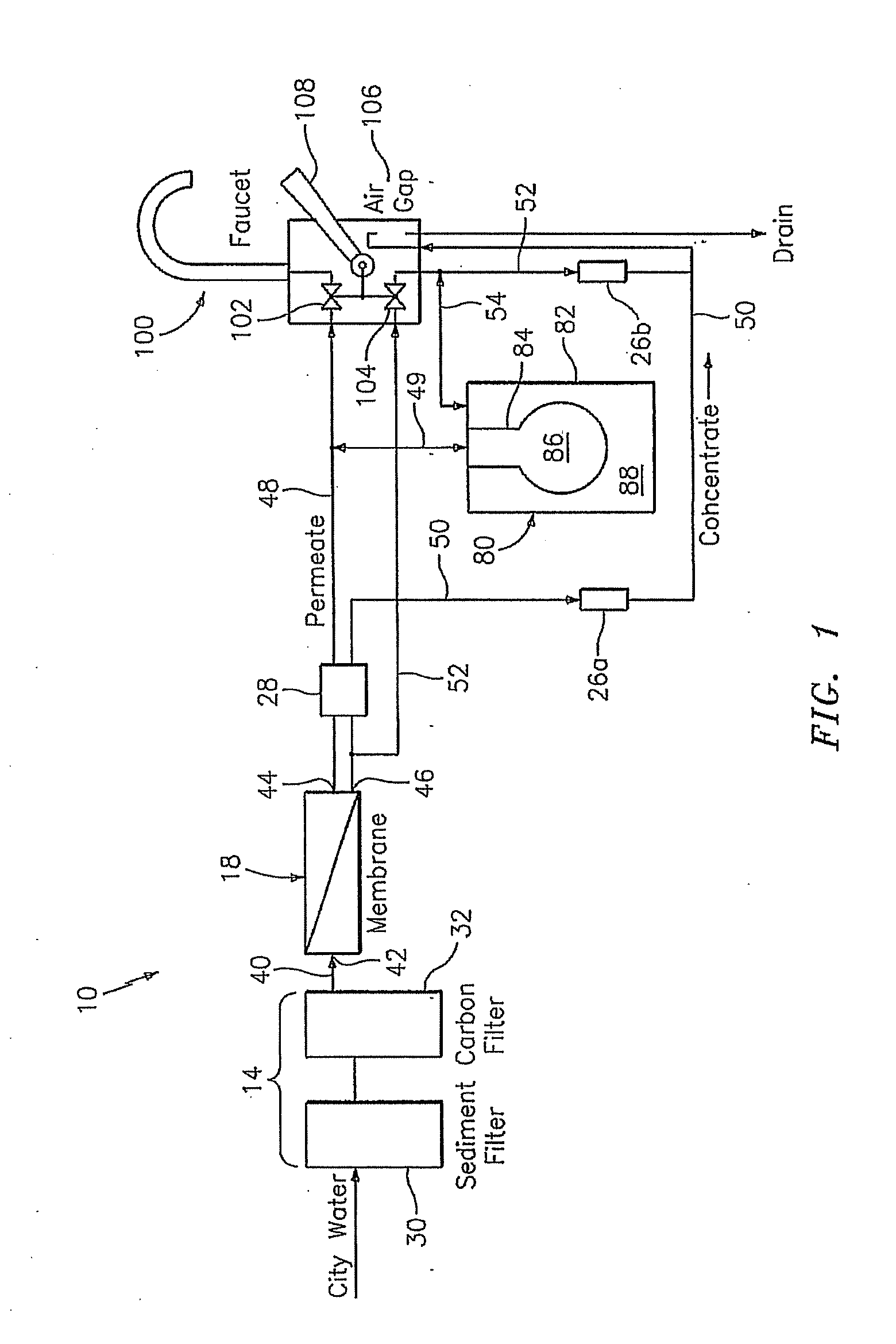 Reverse osmosis water filtering system