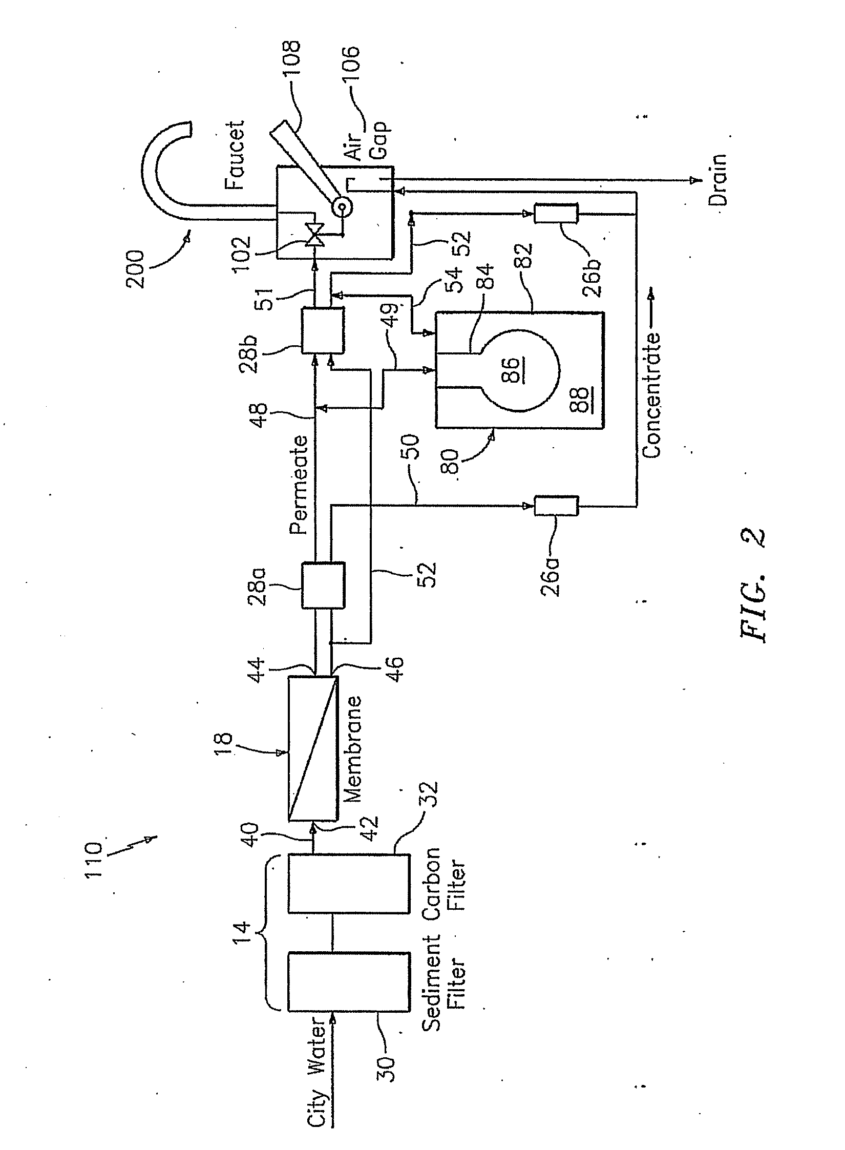 Reverse osmosis water filtering system