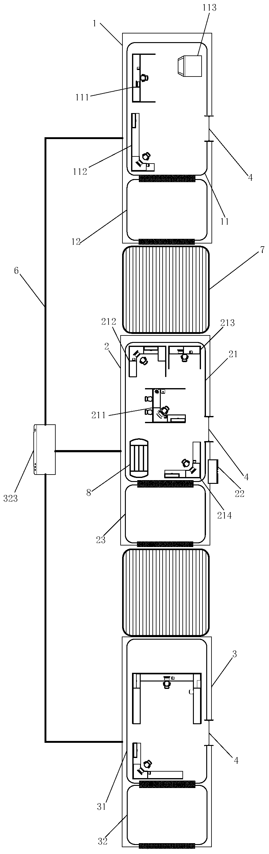 Movable pathogen nucleic acid testing laboratory system supporting rapid deployment