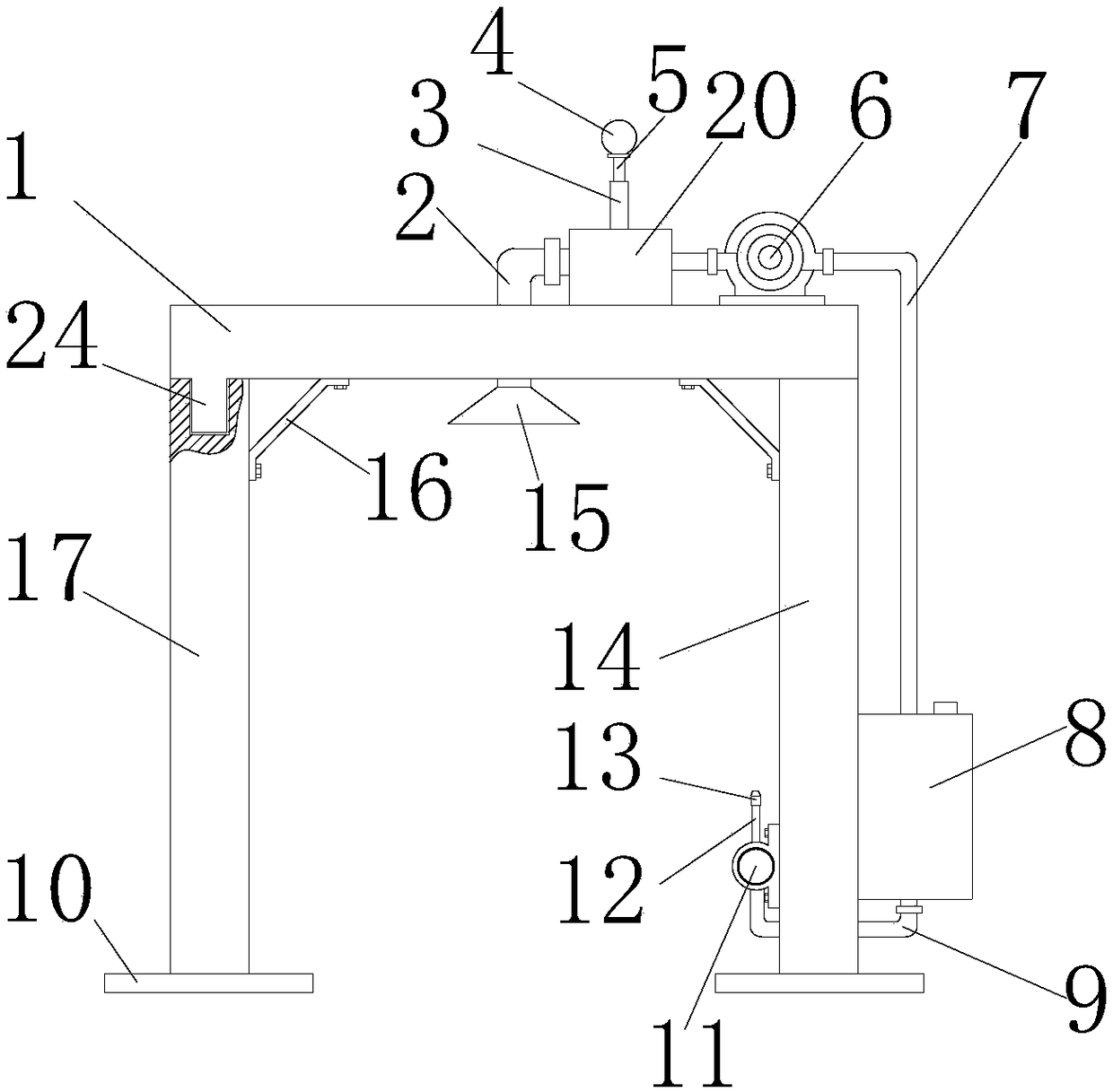 Dust removal device for textile machine