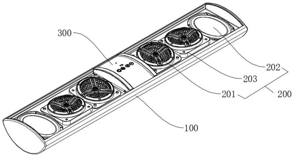 Sound post capable of freely combining directions of loudspeakers