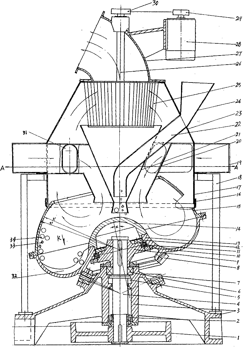 High-intensity nutation centrifugal ball-bearing mill