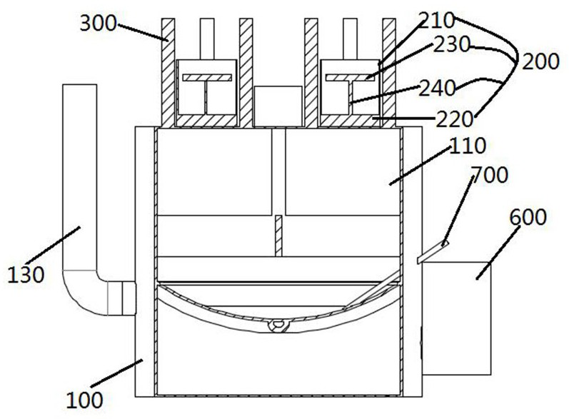 Non-curing coating barrel removing equipment