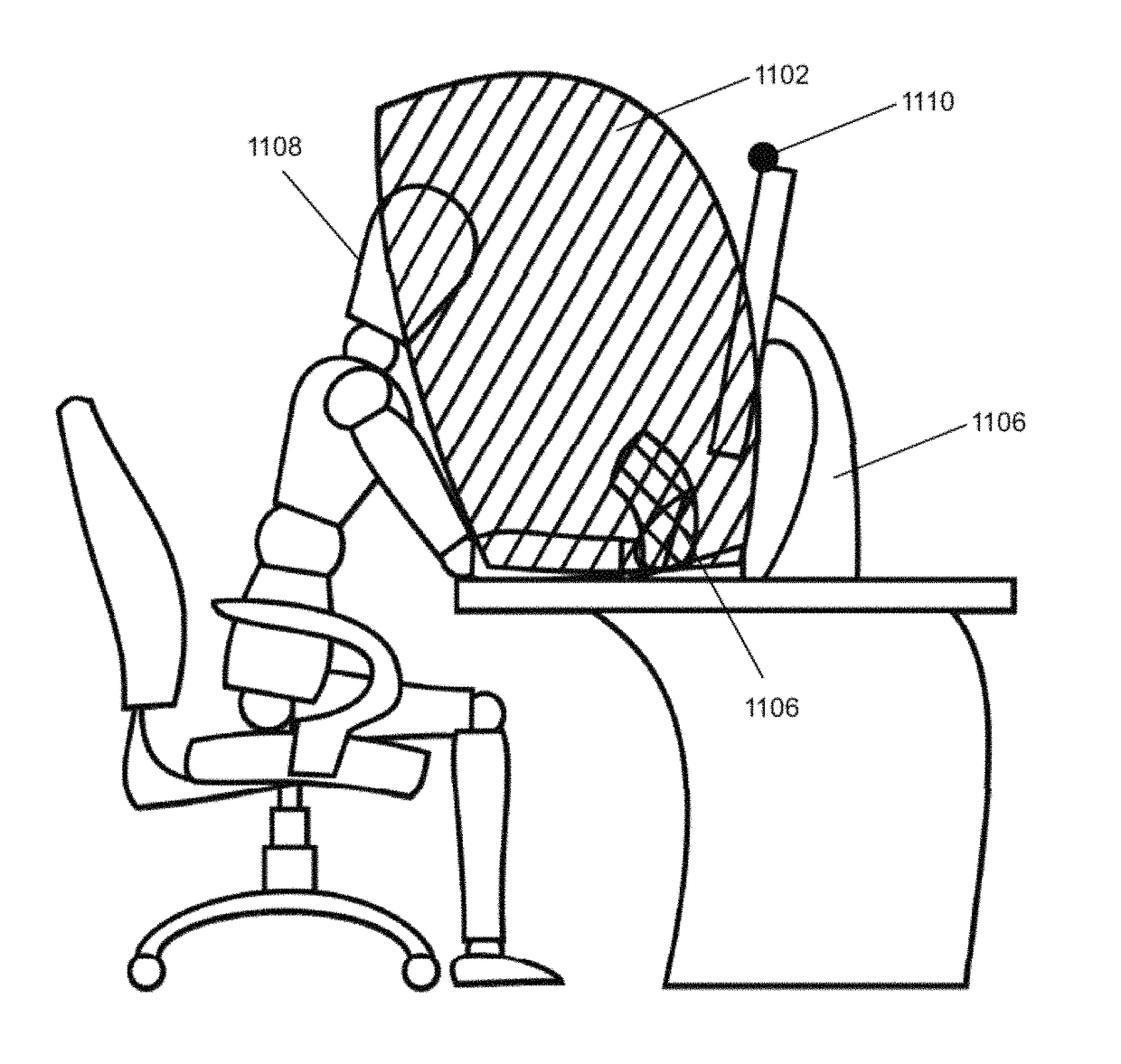 Method and system for ergonomic touch-free interface