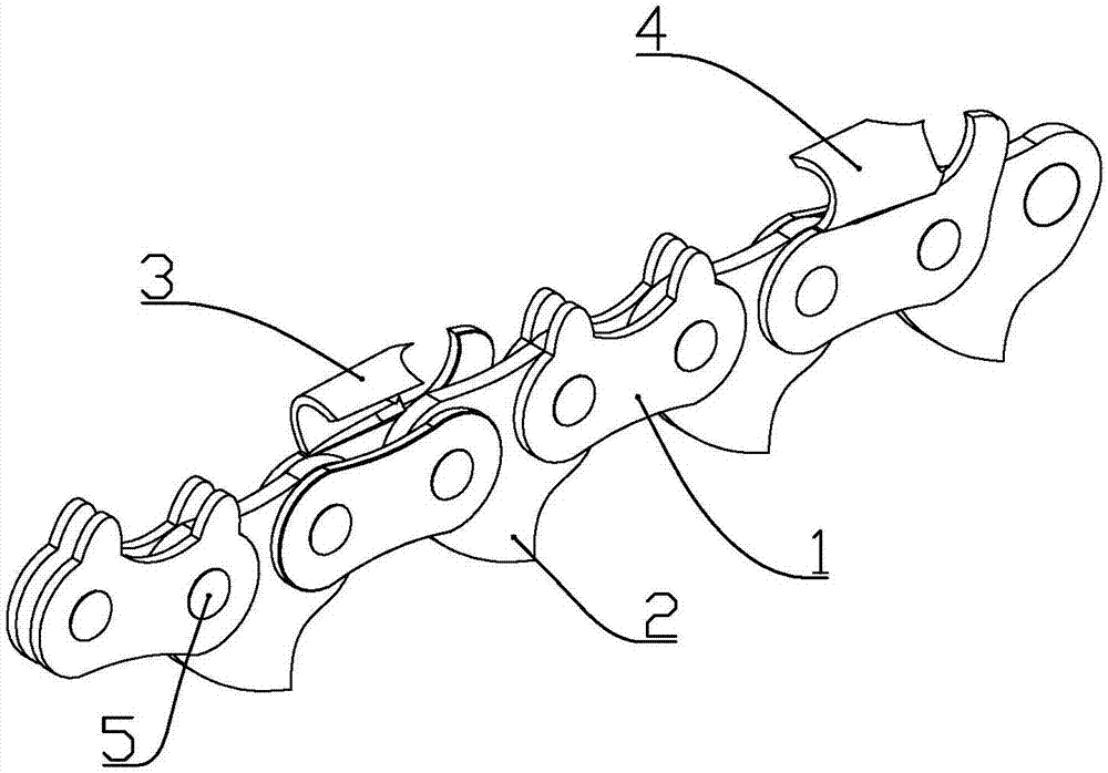 Saw chain for felling saw