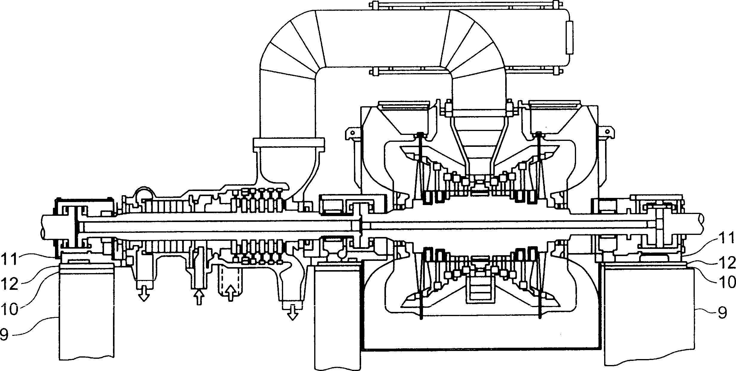 Sole plate for turbine and power generating plant equipment