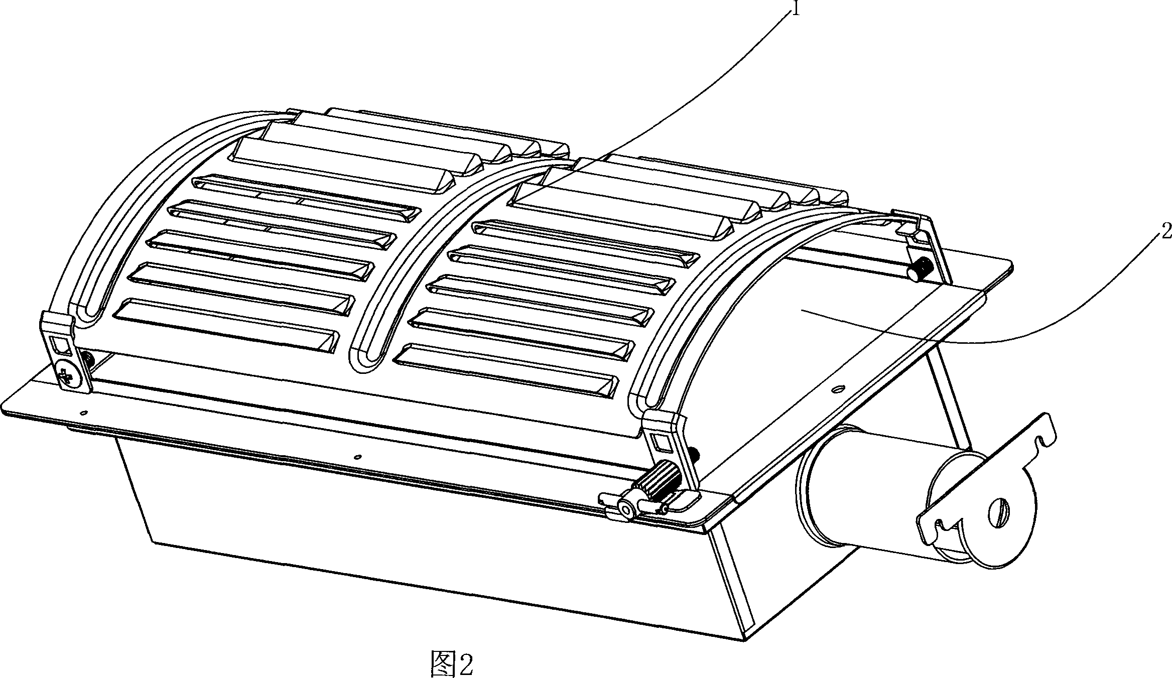 Infrared barbecue stove epicranial plate