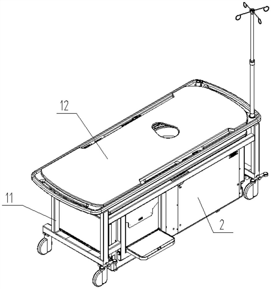 Medical bed for patient transfer and treatment and use method thereof