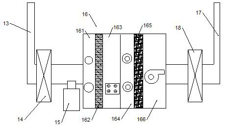 Ventilation device for blood disease patient ward