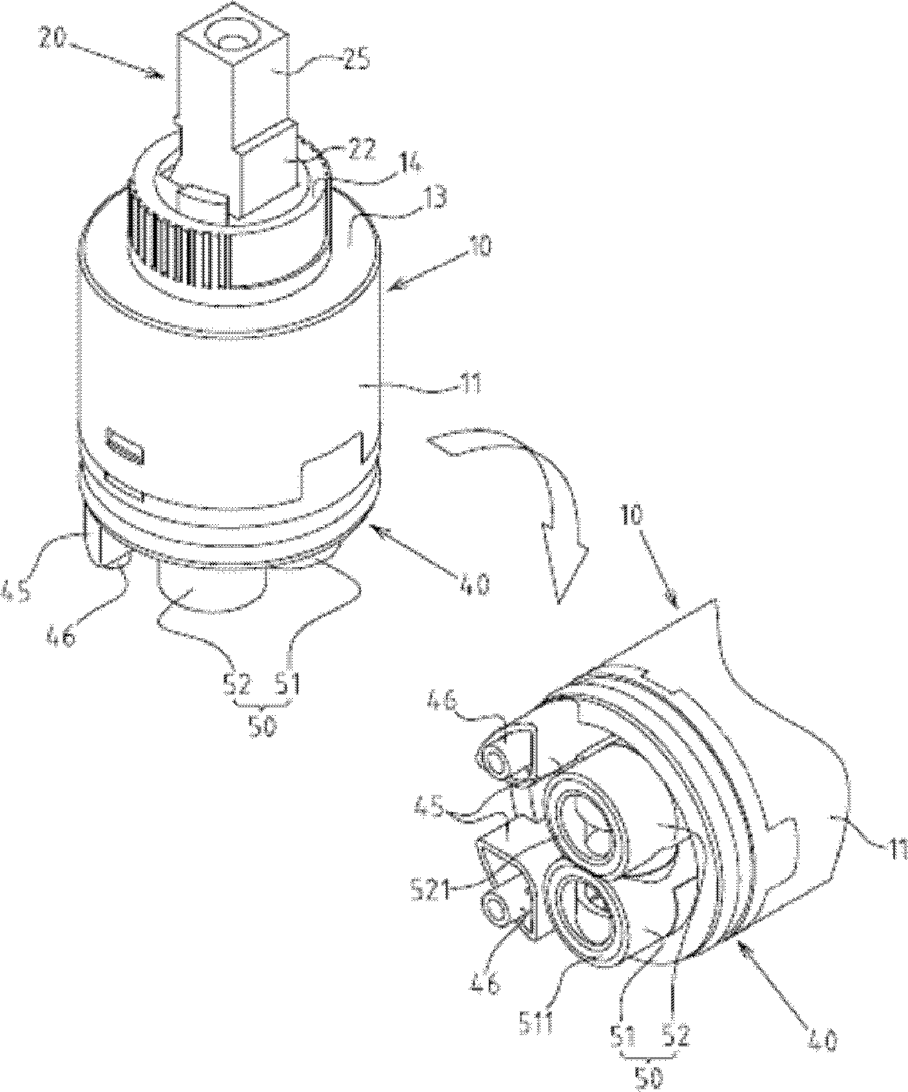 Cold and heat balanced ceramic valve