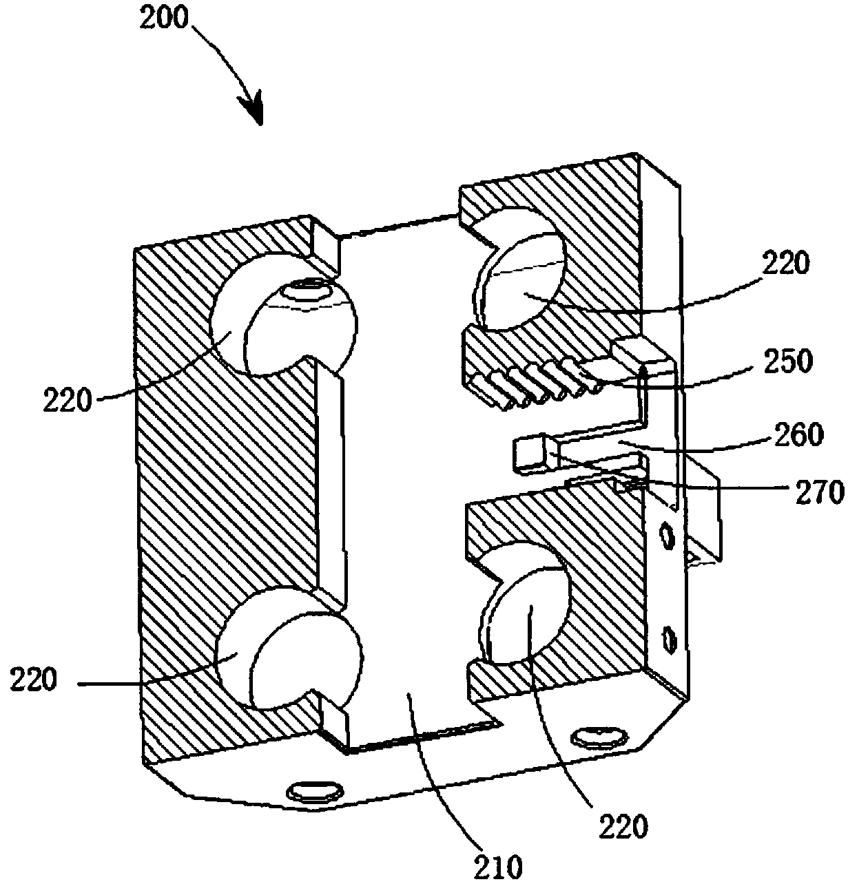 Single-side horizontal braking type elevator safety protection device