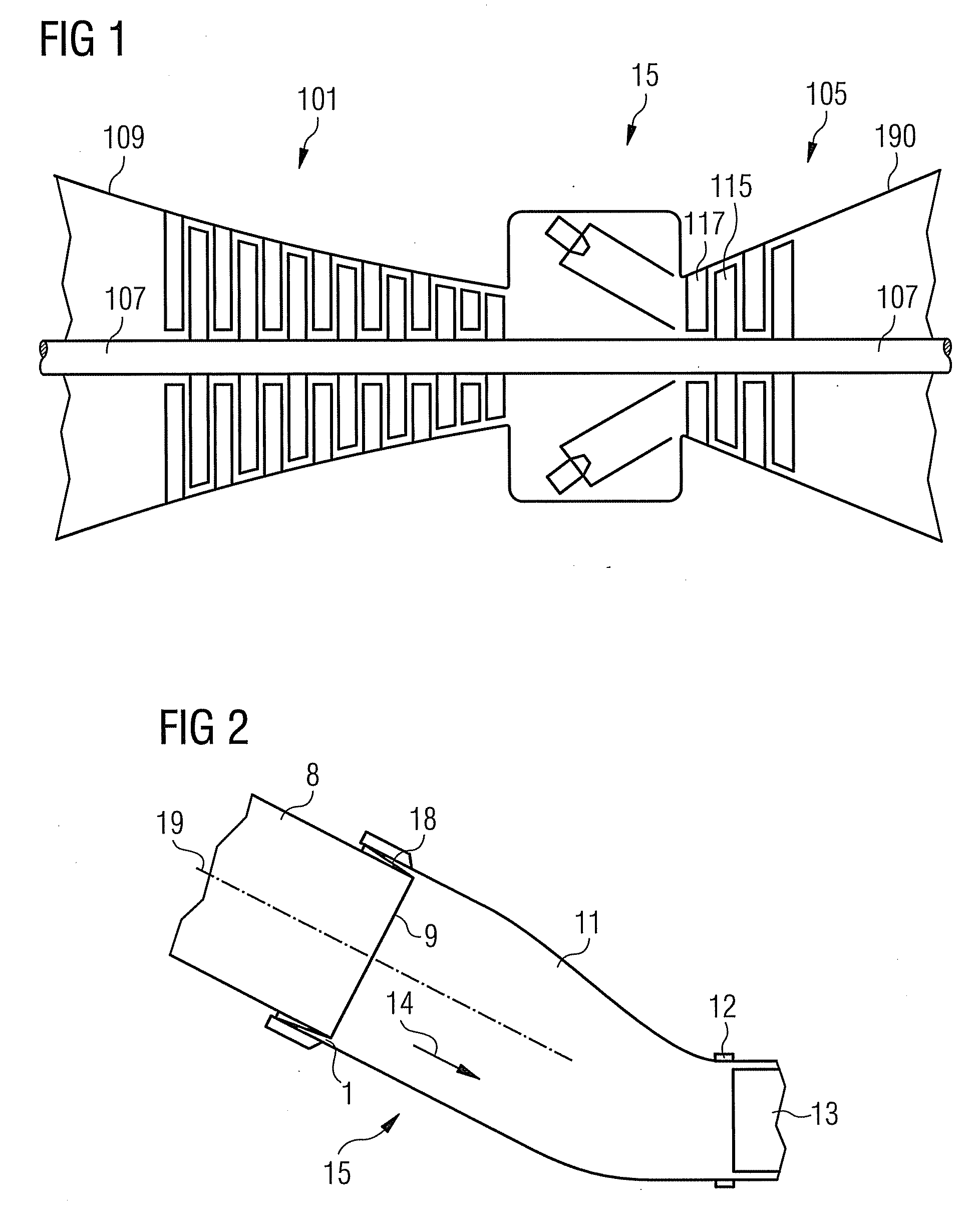 Component arrangement, combustion chamber arrangement and gas turbine