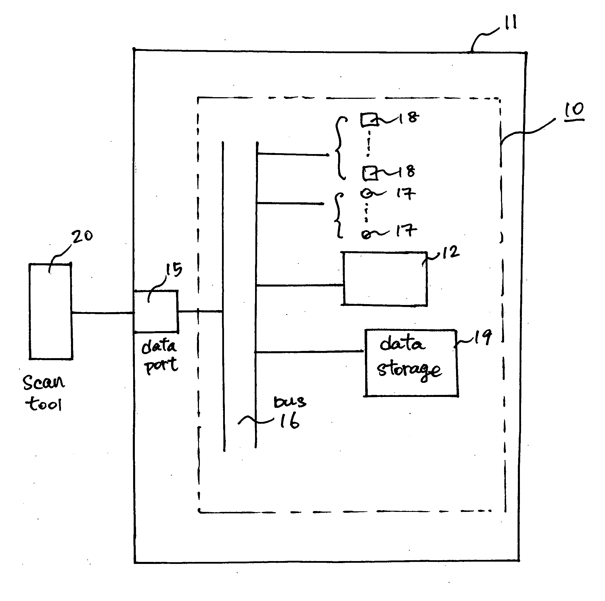 Vehicle diagnostic method and system with intelligent data collection