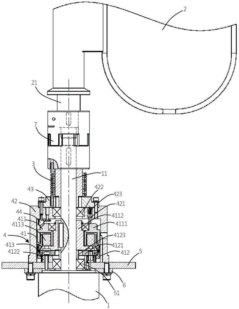 Direct drive swing door control mechanism