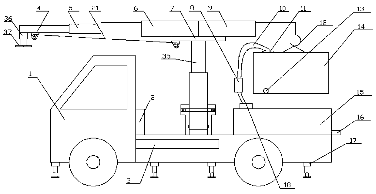 Spanning device for erecting cables across ditches