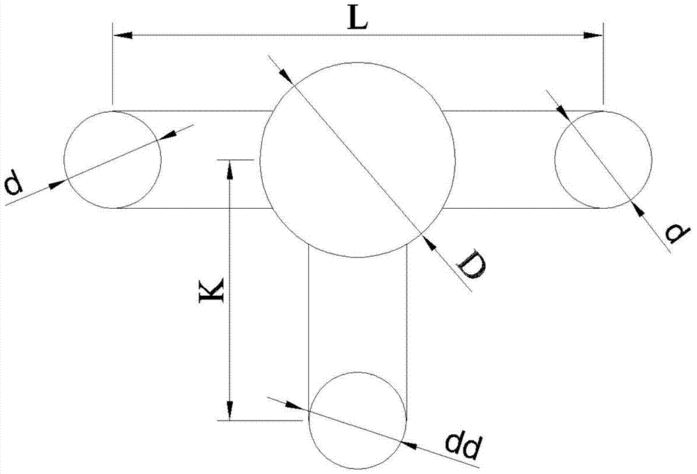 T-section steel pipe recycled concrete pier body