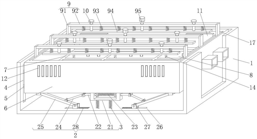 High-safety new energy automobile battery module placement mechanism