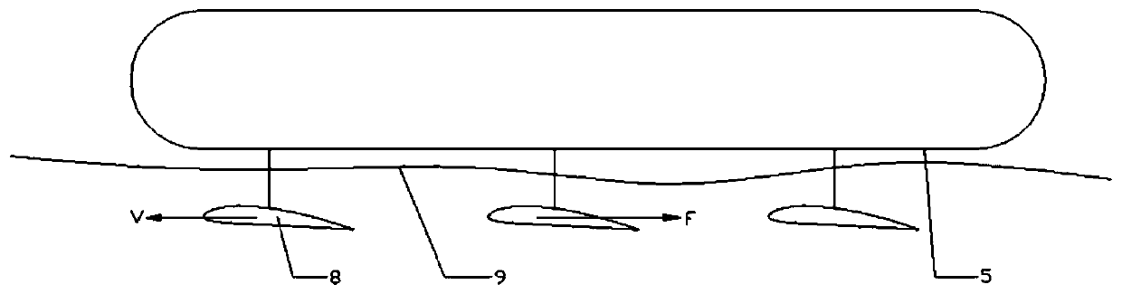 Hydrofoil device and hydrofoil ship