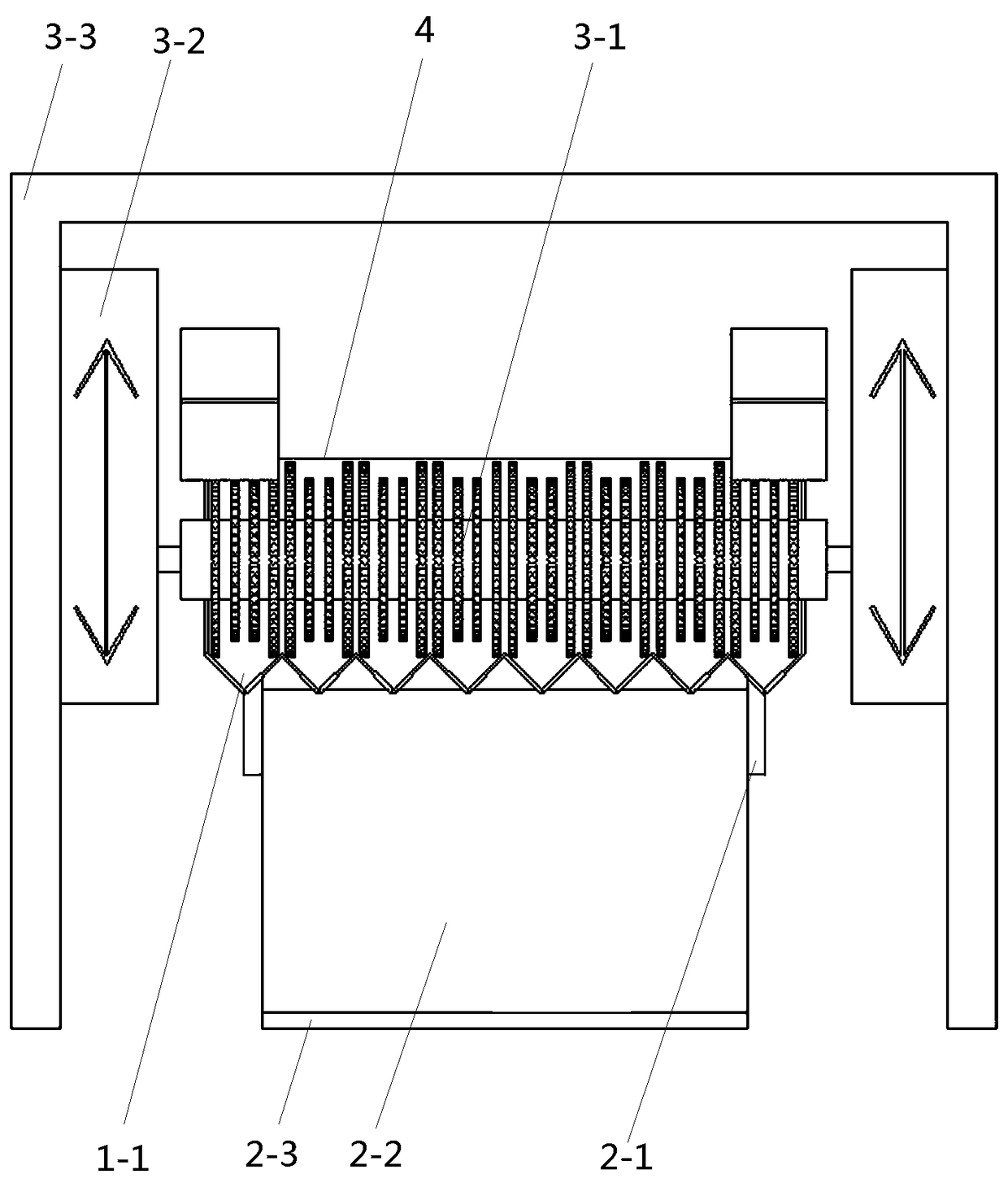 Vibration feeding device for fruit and vegetable intelligent selection equipment