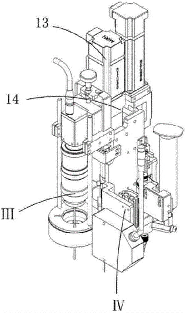 Adhesive dispensing and curing mechanism movable in Z-axis direction