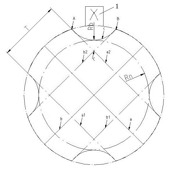 Wobbler crisscross line scribing method