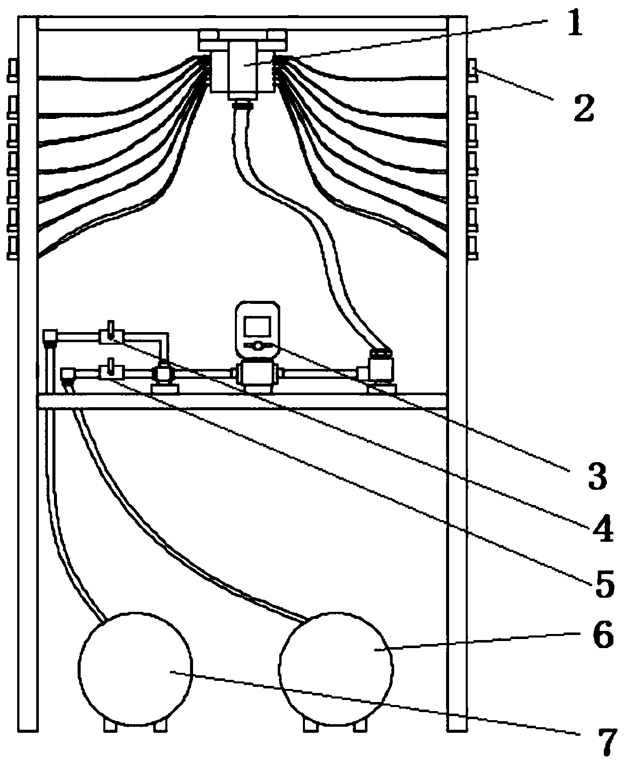 Full nasal cavity air pressure detecting device and application method thereof