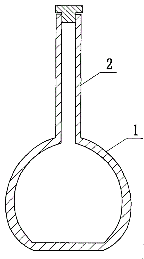 A kind of manufacturing method of polytetrafluoroethylene small-caliber volumetric flask