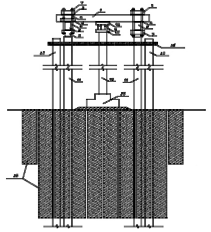 Underwater sand conpaction pile composite foundation test system