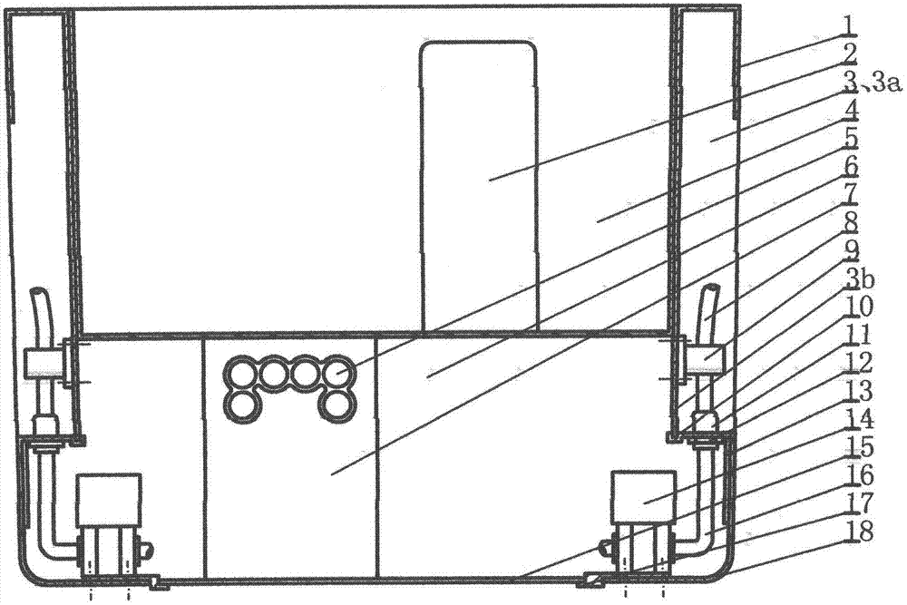 Water purifier having lateral concave vertical water port structure