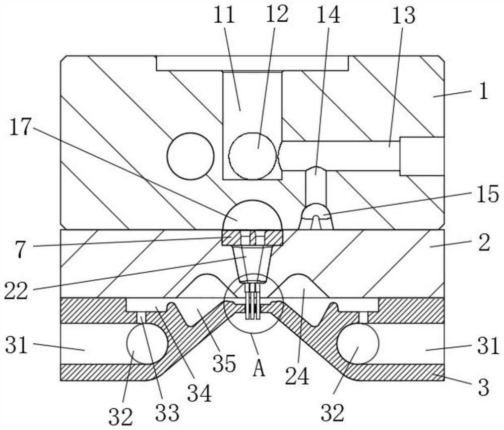 Melt-blown cloth mold with multi-row-hole spray head