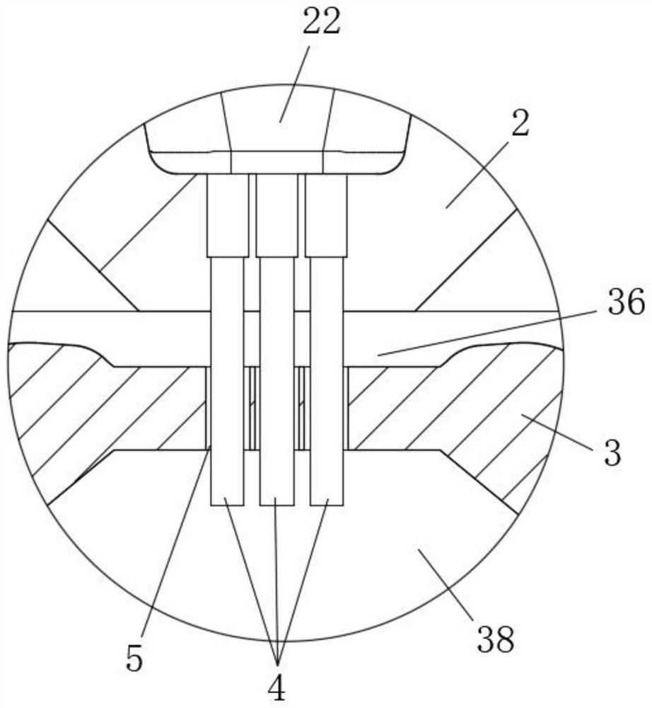 Melt-blown cloth mold with multi-row-hole spray head