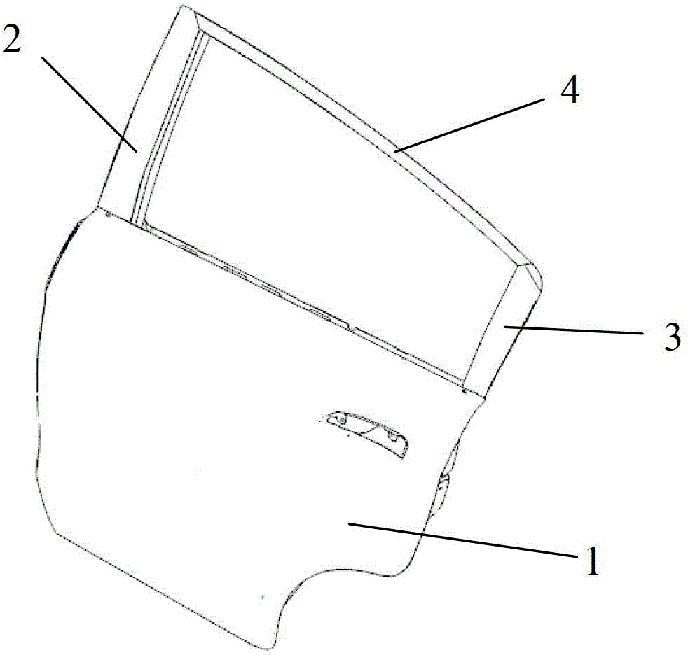 Installation method of rear door glass of passenger car